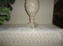 3 Piece Gift Set Ivory Princess European Lace Mantel Scarf & Two Doilies Home