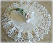 3 Piece Gift Set Ivory Princess European Lace Mantel Scarf & Two Doilies Home