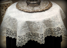 33 X-Large Doily Ivory Princess Lace European Dresser Table Scarf Topper Round Home