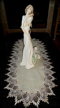 34 Inch Table Runner Dresser Scarf Neutral Feather Earth Tones European Lace Home