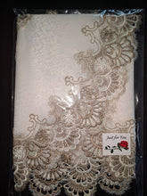 36 X-Large Lace Doily Table Topper Scarf Cocoa Brown Neutrals & White Tablecloth Round Dresser Home