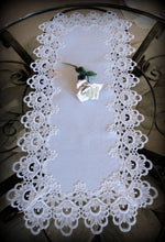 54 Lace Dresser Scarf Table Runner White Flower European Doily Home