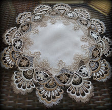 Doily 16" Taupe Lace