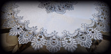 Doily Silver Gray Lace Antique White Ivory 34 Inch Table Topper