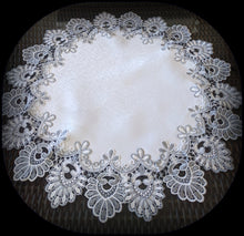 Doily Silver Gray Lace Antique White Ivory 24 Inch