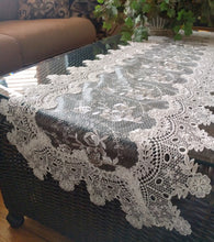 Copy of Lace Dresser Scarf Sheer Vintage English Rose 54"