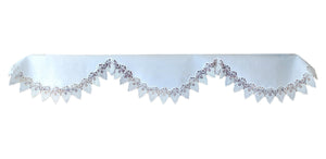 Fireplace Mantel or Shelf Scarf Creamy  White L ace 90" x 19"