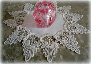 Doily Creamy White Dresser Scarf Formal European Lace Round Topper Home