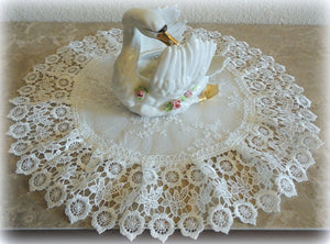 Doily Ivory Princess Lace European Dresser Table Scarf Topper Home