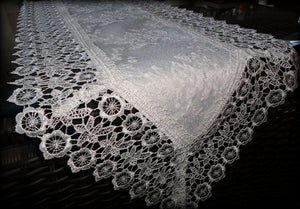 Dresser Scarf Or Mantel Shelf Runner Ivory Princess Lace European Home