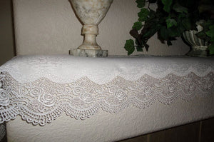 Dresser Scarf Royal Rose European Lace White Mantel Or Shelf Table Runner 65 Inch Home