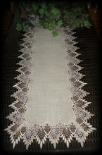 Lace 72 Table Runner Dresser Scarf Neutral Doily Earth Tones European Home
