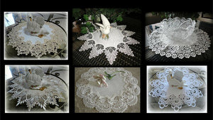 Lace Doilies Set Of Six Sampler Pack Dresser Topper Lot Home