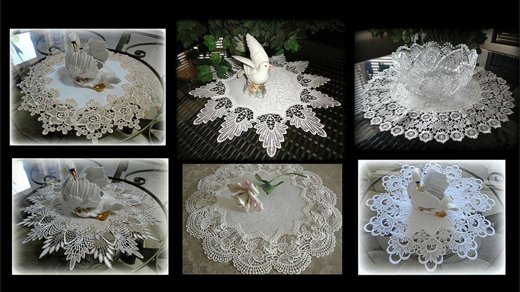 Lace Doilies Set Of Six Sampler Pack Dresser Topper Lot Home