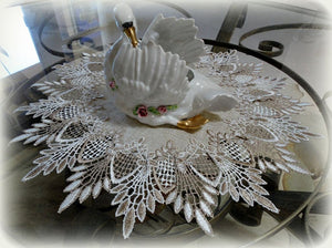 Lace Doily 16 Neutral Earth Tones Table Topper Scarf Home