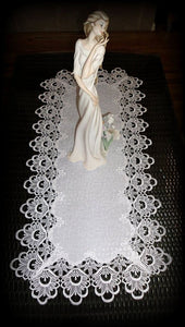 Lace Dresser Scarf Table Runner White Flower European Doily 36 Home