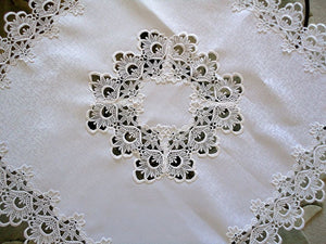 Lace Tablecloth Table Topper White Flower 34 Square Home