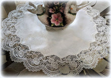Large Doily Royal Rose European Lace White Topper Dresser Scarf 23 Round Home
