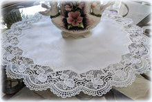 Large Doily Royal Rose European Lace White Topper Dresser Scarf 23 Round Home