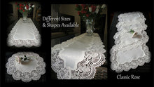 Large Doily Royal Rose European Lace White Topper Dresser Scarf 23 Round Home