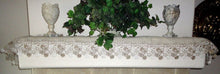 Linen Gift Set Sophisticated Floral Lace Dresser Or Mantel Scarf 65 Neutral Earth Tones Plus Two Large Doilies Home
