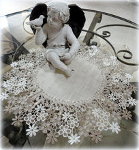 Linen Gift Set Sophisticated Floral Lace Dresser Or Mantel Scarf 65 Neutral Earth Tones Plus Two Large Doilies Home