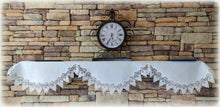 Fireplace Mantel or Shelf Scarf Creamy  White L ace 90" x 19"