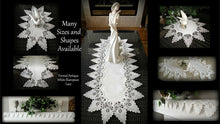 Oval Doilies Set Of Two Creamy White Dresser Scarf Formal European Lace Doily Home