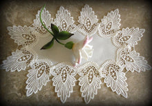Oval Doilies Set Of Two Creamy White Dresser Scarf Formal European Lace Doily Home