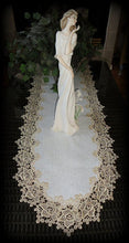 Rose Lace Dresser Scarf 54 Plus Set Of 2 Doilies Soft Gold & White Home