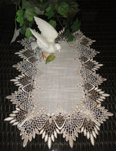 Set Of Two Doilies Dresser Scarf Neutral Earth Tones European Lace Place Mats Home