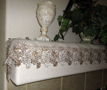 Sophisticated Floral Lace Dresser Scarf 65 Neutral Earth Tones Or Mantel Table Runner Home