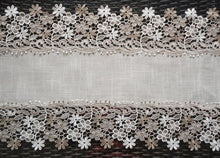 Sophisticated Floral Lace Dresser Scarf 65 Neutral Earth Tones Or Mantel Table Runner Home