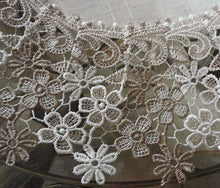 Table Topper Doily Sophisticated Floral Lace Round Dresser Scarf Neutral Earth Tones Tablecloth Home